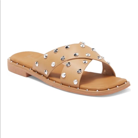 Nicole Miller Shoes - Nicole Miller Geraldine Tan /Studded Sandals 8
